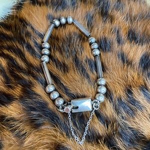 Vintage Sterling Silver Beaded Bracelet
